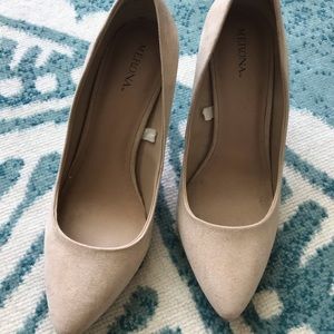 Nude Suede 2 inch Heels